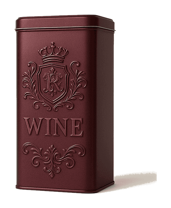 Embossed Wine Tin – Premium Packaging for Fine Spirits