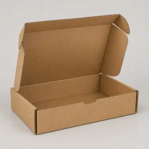 Unbranded open kraft corrugated mailer box