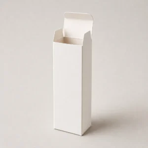 Unbranded tall white cosmetic paper folding carton