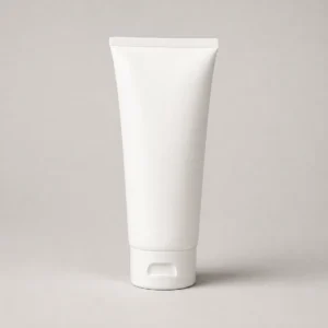 Unbranded soft-touch cosmetic squeeze tube with flip-top cap
