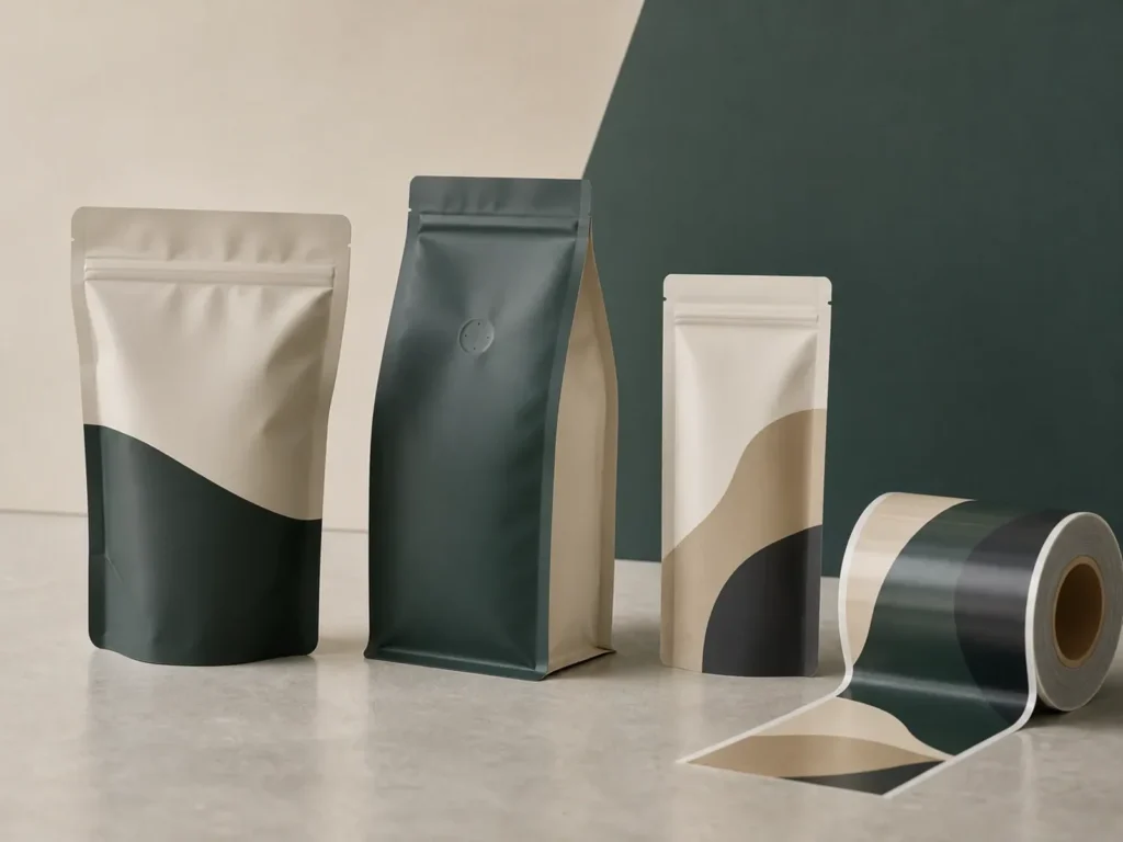 Custom printed stand-up and flat-bottom flexible pouches