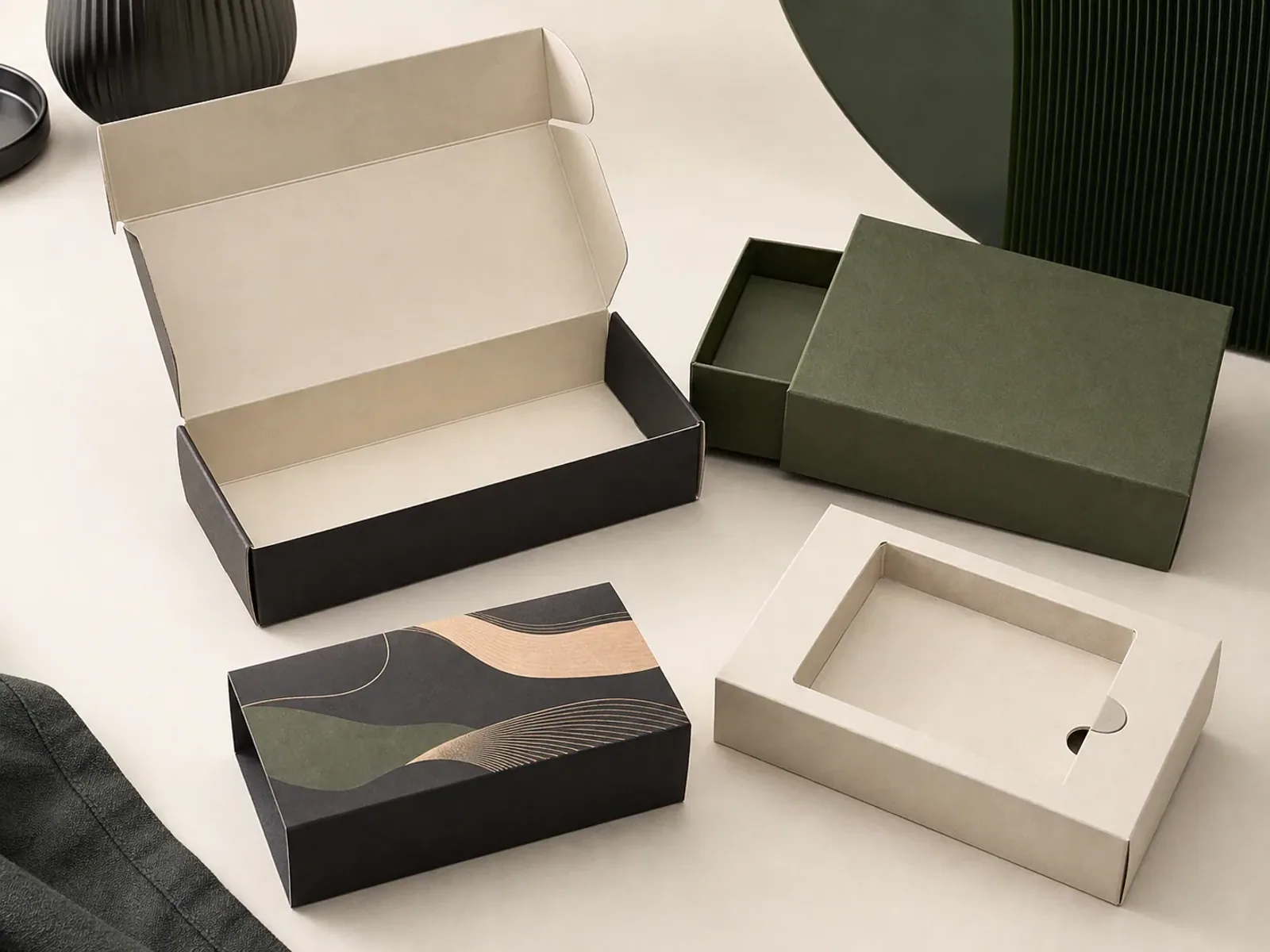 Custom folding cartons, rigid boxes and paper packaging