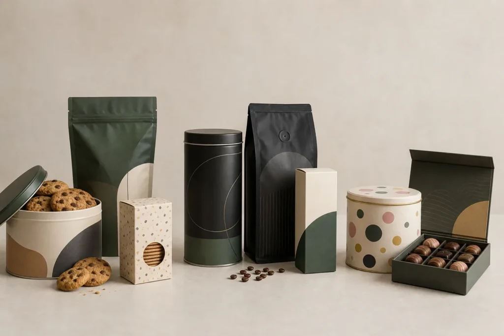 Food, tea, coffee and confectionery packaging applications