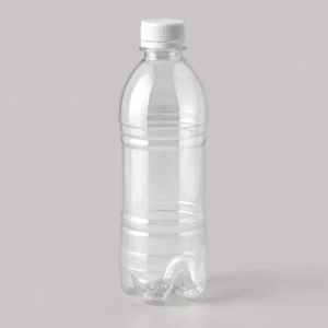 Unbranded clear PET beverage bottle with tamper-evident cap